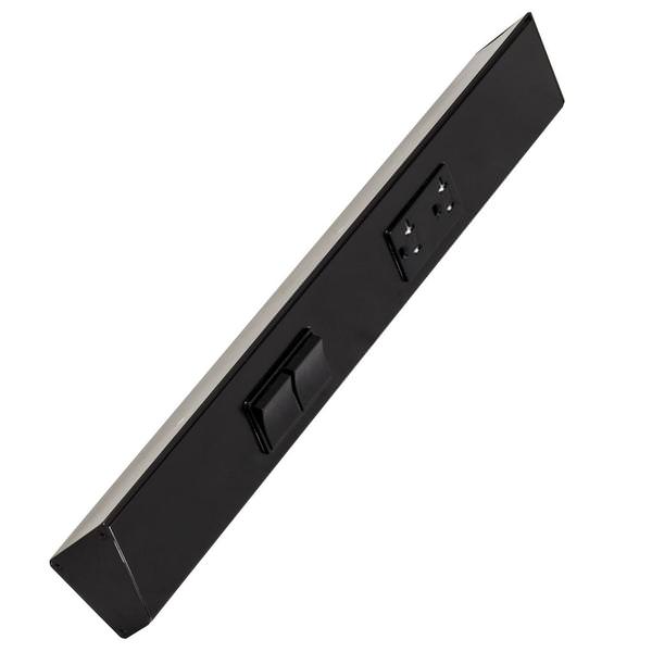 18" 20 amp 120 volt Black 2 Single Pole Switch/Receptacle Combination Power Strip